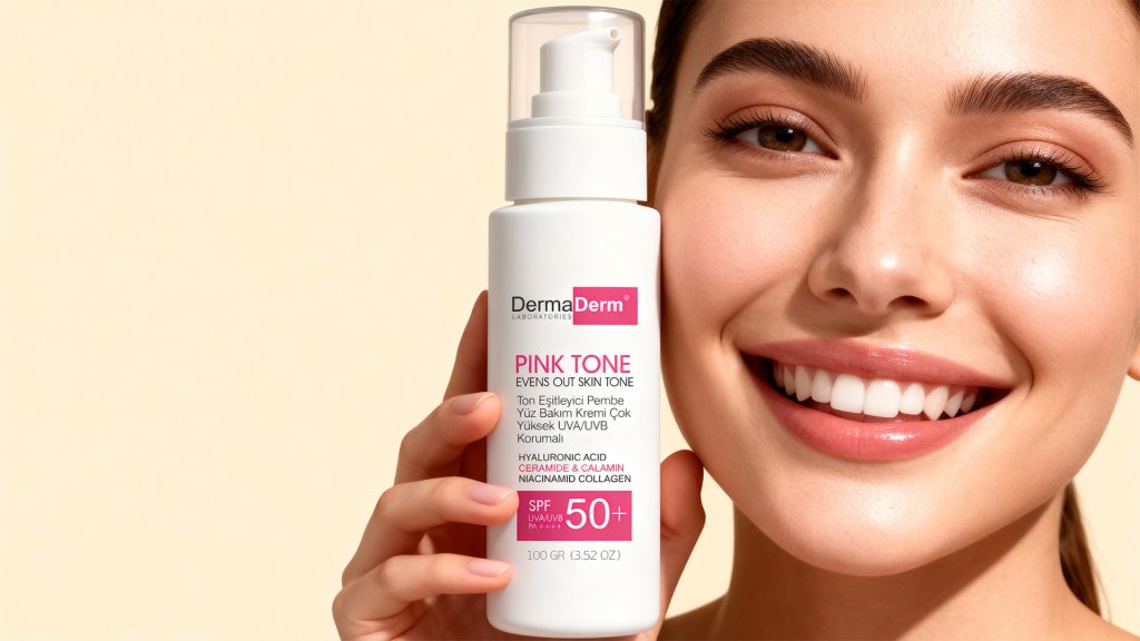 Pembe Ton Eşitleyici Güneş Kremi SPF 50+ ile Cilt Tonunu Eşitlemek Mümkün